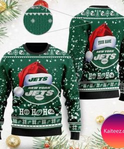 NFL Sport New York Jets Christmas Custom Name Sweater Design 3D Full Printed Sizes S - 5XL - NABE101