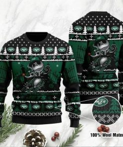 NFL Sport New York Jets Jack Skellington Christmas Sweater Design 3D Full Printed Sizes S - 5XL - NABE100