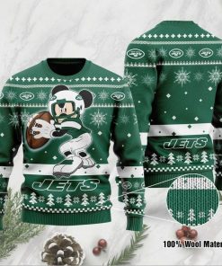 NFL Sport New York Jets Mickey Christmas Sweater Design 3D Full Printed Sizes S - 5XL - NABE92