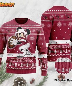 NFL Sport Arizona Cardinals Mickey Mouse Christmas Sweater Design 3D Full Printed Sizes S - 5XL - NABO166