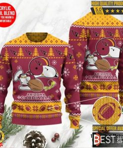NFL Sport Arizona Cardinals Snoopy Dog Christmas Sweater Design 3D Full Printed Sizes S - 5XL - NABO61