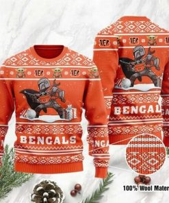 NFL Sport Cincinnati Bengals Baby Yoda Christmas Sweater Design 3D Full Printed Sizes S - 5XL - NABE41