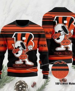 NFL Sport Cincinnati Bengals Snoopy Christmas Sweater Design 3D Full Printed Sizes S - 5XL - NABE36