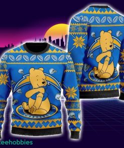 NFL Sport Los Angeles Chargers Winnie The Pooh Christmas Sweater Design 3D Full Printed Sizes S - 5XL - NABW465