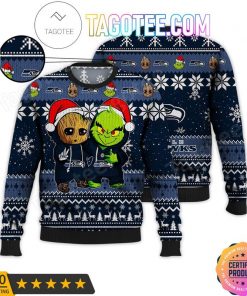 NFL Sport Seattle Seahawks Christmas Sweater Design 3D Full Printed Sizes S - 5XL - NMOI162