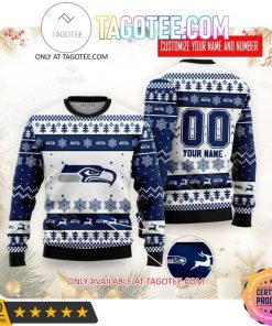 NFL Sport Seattle Seahawks Custom Name And Number Sweater Design 3D Full Printed Sizes S - 5XL - NMOI158
