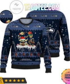 NFL Sport Seattle Seahawks Christmas Sweater Design 3D Full Printed Sizes S - 5XL - NMOI157
