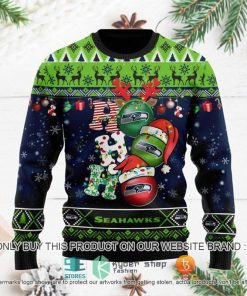 NFL Sport Seattle Seahawks Christmas Sweater Design 3D Full Printed Sizes S - 5XL - NMOI150
