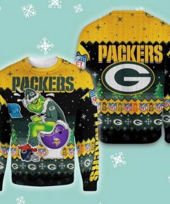 NFL Sport Green Bay Packers The Grinch Christmas Sweater Design 3D Full Printed Sizes S - 5XL - NABQ130