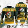 NFL Sport Green Bay Packers Dead SKull And Bears Christmas Sweater Design 3D Full Printed Sizes S - 5XL - NABQ122