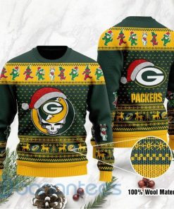 NFL Sport Green Bay Packers Dead SKull And Bears Christmas Sweater Design 3D Full Printed Sizes S - 5XL - NABQ122