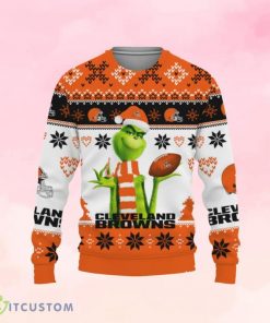 NFL Sport Cleveland Browns Grinch Christmas Sweater Design 3D Full Printed Sizes S - 5XL - NABQ64