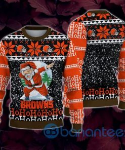 NFL Sport Cleveland Browns Santa Claus Ho Ho Ho Christmas Sweater Design 3D Full Printed Sizes S - 5XL - NABQ41