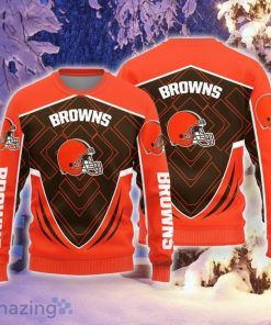 NFL Sport Cleveland Browns Christmas Sweater Design 3D Full Printed Sizes S - 5XL - NABQ40