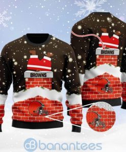 NFL Sport Cleveland Browns Santa Claus Christmas Sweater Design 3D Full Printed Sizes S - 5XL - NABQ38