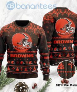 NFL Sport Cleveland Browns Christmas Sweater Design 3D Full Printed Sizes S - 5XL - NABQ35