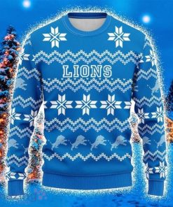 NFL Sport Detroit Lions Christmas Sweater Design 3D Full Printed Sizes S - 5XL - NABL432