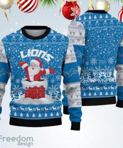 NFL Sport Detroit Lions Christmas Santa Claus Sweater Design 3D Full Printed Sizes S - 5XL - NABL431