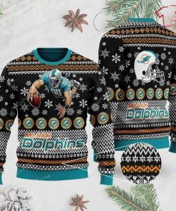 NFL Sport Miami Dolphins Christmas Sweater Design 3D Full Printed Sizes S - 5XL - NABK507