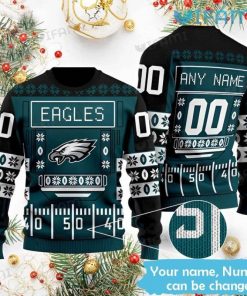 NFL Sport Philadelphia Eagles Custom Name And Number Sweater Design 3D Full Printed Sizes S - 5XL - NMJI211