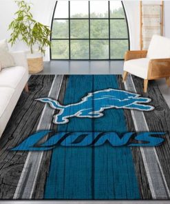 NFL Sport Detroit Lions Rug Home Floor Decor NABL391