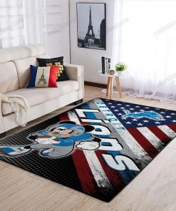 NFL Sport Detroit Lions Mickey Rug Home Floor Decor NABL390