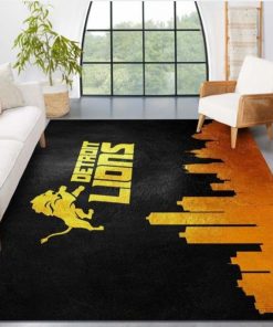 NFL Sport Detroit Lions Rug Home Floor Decor NABL367