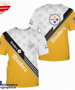 NFL Sport Pittsburgh Steelers T-shirt Design 3D Full Printed Sizes S - 5XL - NMCS081
