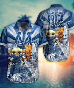 NFL Sport Indianapolis Colts Baby Yoda Button Shirt Design 3D Full Printed Sizes S - 5XL NABY311