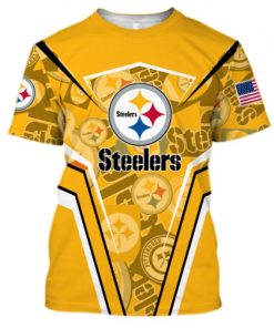 NFL Sport Pittsburgh Steelers T-shirt Design 3D Full Printed Sizes S - 5XL - NMCS029