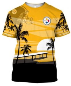 NFL Sport Pittsburgh Steelers T-shirt Design 3D Full Printed Sizes S - 5XL - NMCS022