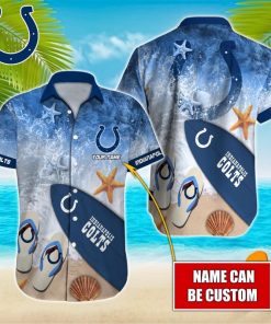 NFL Sport Indianapolis Colts Custom Name Button Shirt Design 3D Full Printed Sizes S - 5XL NABY301