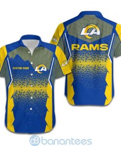 NFL Sport Los Angeles Rams Custom Name Button Shirt Design 3D Full Printed Sizes S - 5XL NMKI99D