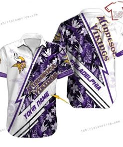 NFL Sport Minnesota Vikings Custom Name Button Shirt Design 3D Full Printed Sizes S - 5XL NABR114