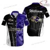 NFL Sport Baltimore Ravens Custom Name Button Shirt Design 3D Full Printed Sizes S - 5XL NMIT196