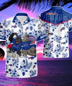 NFL Sport Buffalo Bills Kingkong Godzilla Button Shirt Design 3D Full Printed Sizes S - 5XL NABJ425A