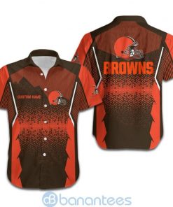 NFL Sport Cleveland Browns Custom Name Button Shirt Design 3D Full Printed Sizes S - 5XL NABQ19F