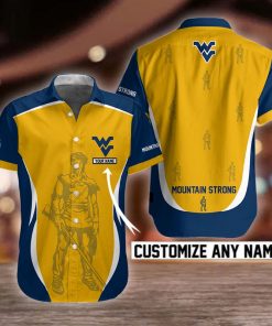 NCAA West Virginia Mountaineers Button Shirt Design 3D Full Printed Custom Name Sizes S - 5XL NC92101