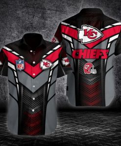 NFL Sport Kansas City Chiefs Button Shirt Design 3D Full Printed Sizes S - 5XL NABJ303