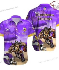 NFL Sport Minnesota Vikings Custom Name Button Shirt Design 3D Full Printed Sizes S - 5XL NABR104