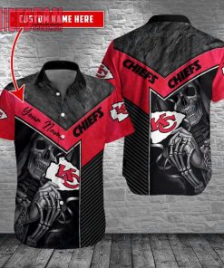 NFL Sport Kansas City Chiefs Custom Name Button Shirt Design 3D Full Printed Sizes S - 5XL NABJ281
