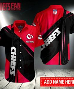 NFL Sport Kansas City Chiefs Custom Name Button Shirt Design 3D Full Printed Sizes S - 5XL NABJ306