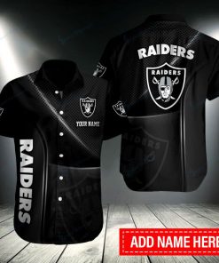 NFL Sport Las Vegas Raiders Custom Name Button Shirt Design 3D Full Printed Sizes S - 5XL NACA436