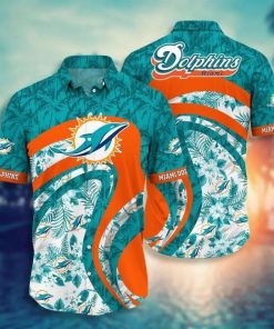 NFL Sport Miami Dolphins Button Shirt Design 3D Full Printed Sizes S - 5XL NABK510