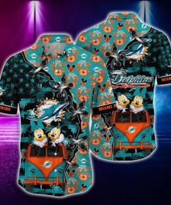 NFL Sport Miami Dolphins Button Shirt Design 3D Full Printed Sizes S - 5XL NABK568