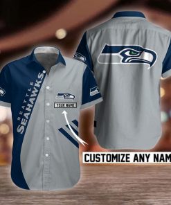 NFL Seattle Seahawks Button Shirt Design 3D Full Printed Custom Name Sizes S - 5XL N91707