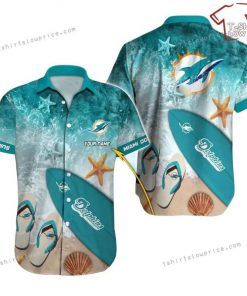NFL Sport Miami Dolphins Custom Name Button Shirt Design 3D Full Printed Sizes S - 5XL NABK586