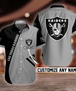 NFL Las Vegas Raiders Button Shirt Design 3D Full Printed Custom Name Sizes S - 5XL N91704