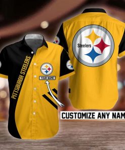 NFL Pittsburgh Steelers Button Shirt Design 3D Full Printed Custom Name Sizes S - 5XL N91703