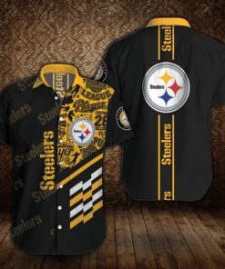 NFL Sport Pittsburgh Steelers Button Shirt Design 3D Full Printed Sizes S - 5XL NMB002